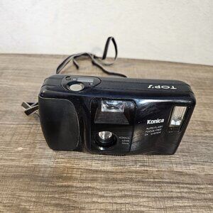 Konica Tops Top Auto Flash Focus Free 35MM Camera -- ITEM #2222